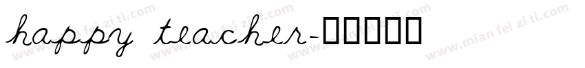 happy teacher字体转换